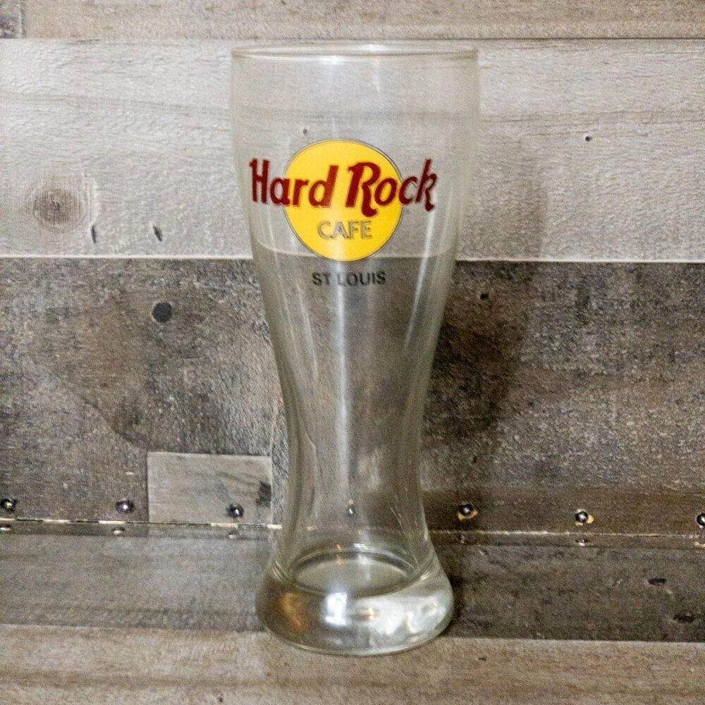 VINTAGE HARD ROCK CAFE ST LOUIS BEER GLASS 20oz PILSNER DIVE BAR TAVERN RETRO - Picture 5 of 5